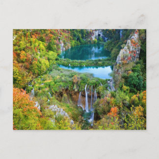 Plitvice Sjöar i Kroatien Vykort