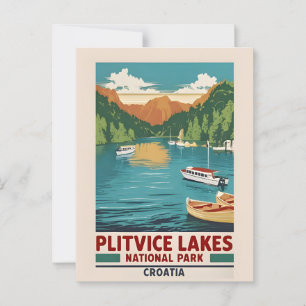 Plitvice Sjöar Kroatien - natur Vykort