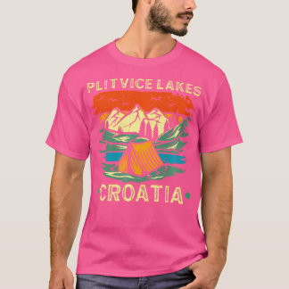 Plitvice Sjöar Kroatiens nationalpark Camping Tält T Shirt