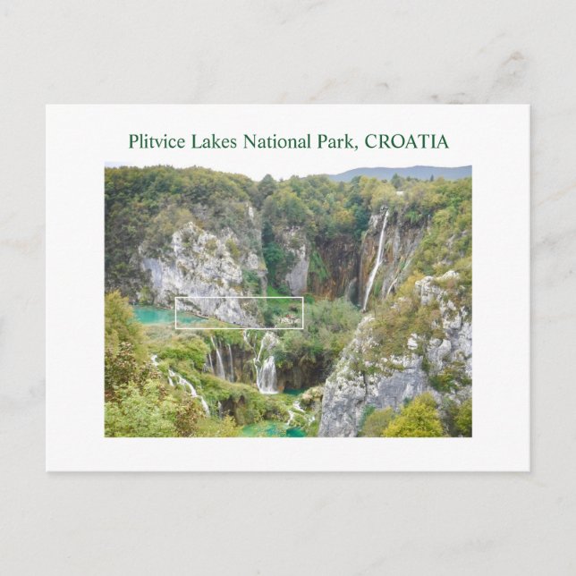 PLITVICE SJÖAR NATIONAL PARK, CROATIAPostcard Vykort (Framsida)