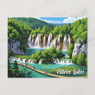 Plitvice Sjöar nationalpark croatia Helg Vykort