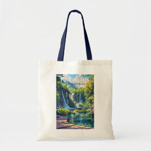 Plitvice Sjöar nationalpark Kroatien Travel Art Tygkasse