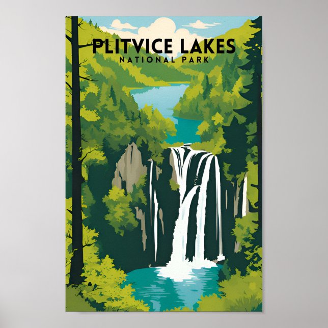 Plitvice Sjöar nationalpark Poster (Framsidan)