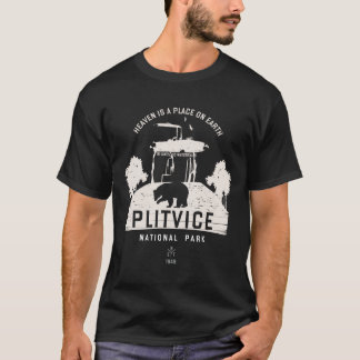 Plitvice Sjöar nationalparken Kroatien - vitdesign T Shirt