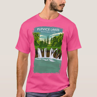 Plitvice Sjöar nationalparken Travel Poster T Shirt