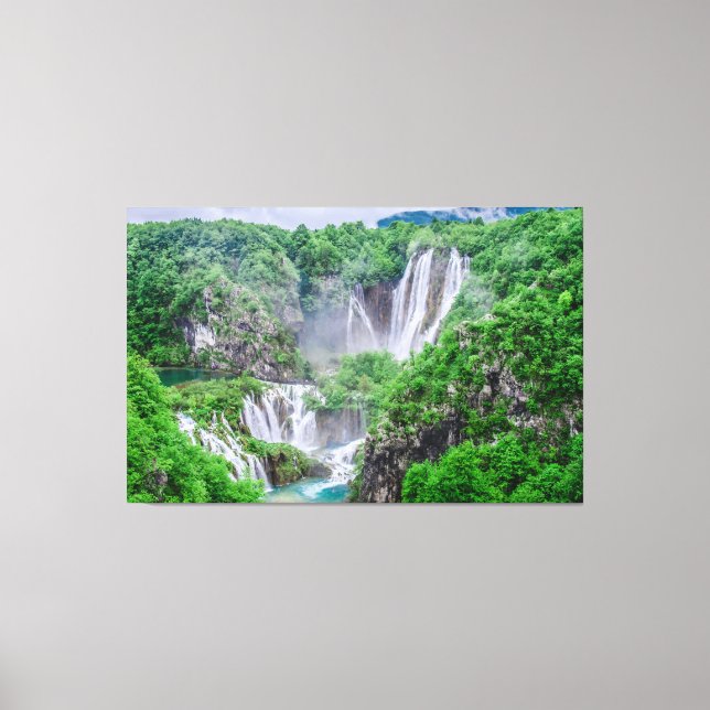Plitvice sjöar vattenfall canvastryck (Framsida)