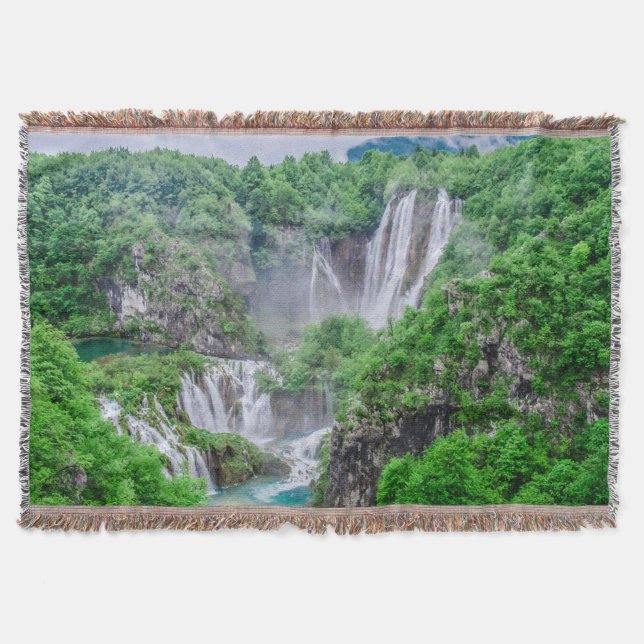 Plitvice sjöar vattenfall filt (Framsidan)