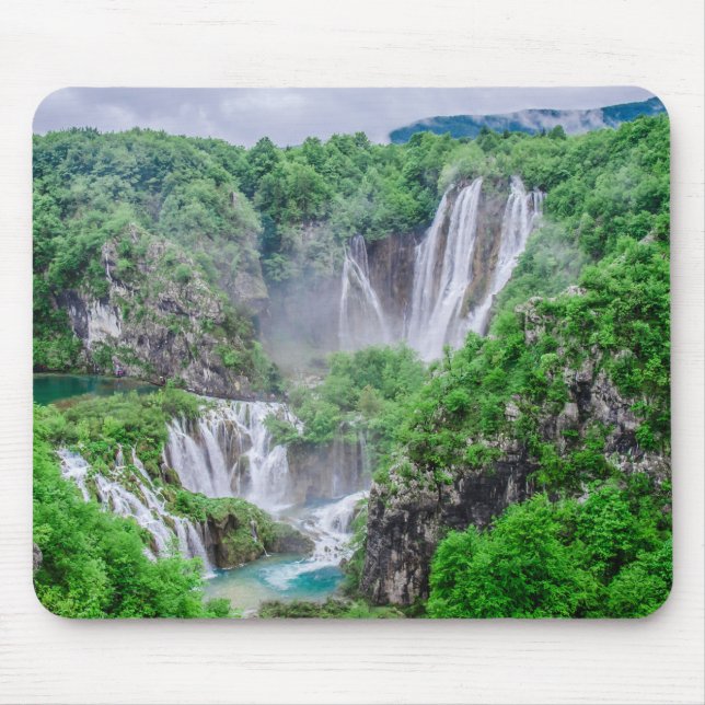 Plitvice sjöar vattenfall musmatta (Framsidan)