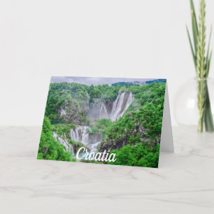 Plitvice sjöar vattenfallskort helgdag helgkort