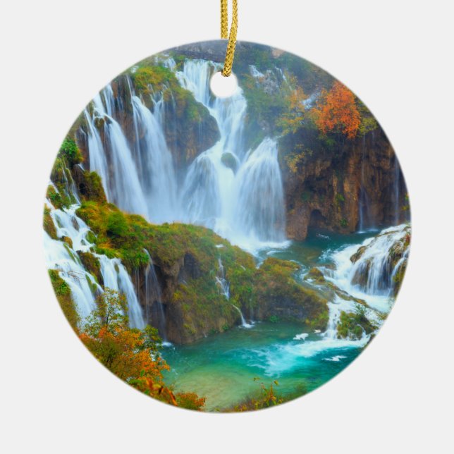 Plitvice Waterfall jul Ornament (Framsidan)