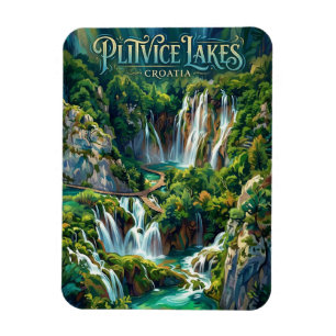 Plitvicesjöerna Kroatien Magnet