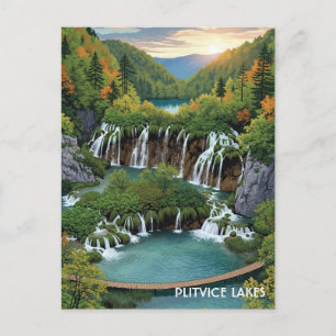 Plitvicesjöernas nationalpark kroatien vykort