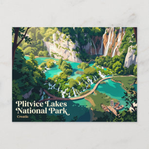 Plitvicesjöernas nationalpark Kroatien Vykort