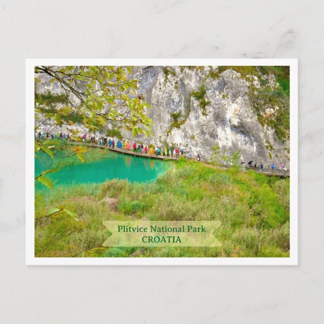 Plitvicesjöns nationalpark, KROATIEN Vykort (Framsida)