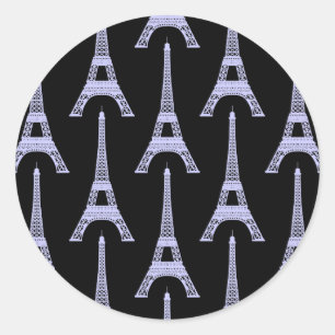 PLOCKA-A-FÄRG Eiffel Torn Sticker Runt Klistermärke