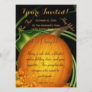 Plocka A Pumpkin Party Inbjudningar