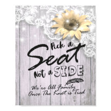 Plocka A Sittplats, inte sida vid sida, solrosved 