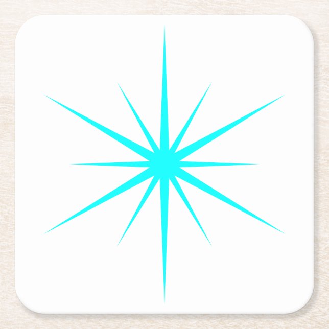 Plocka alla Färg-medelårhundradets moderna atomstj Underlägg Papper Kvadrat (Framsidan)