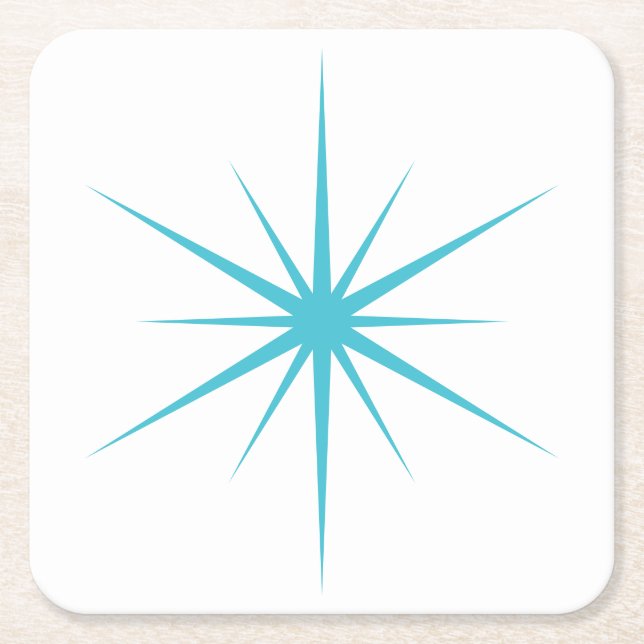 Plocka alla Färg-medelårhundradets moderna atomstj Underlägg Papper Kvadrat (Framsidan)