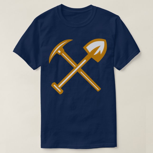 Plocka Ax Shovel Crossed Retro T Shirt (Design framsida)