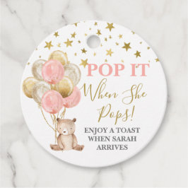 Plocka det när hon poppar nalle-flickans favoritta gåvor etiketter