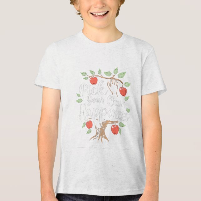 Plocka din egen lycka, apple Picking Season Fall T Shirt (Framsida)