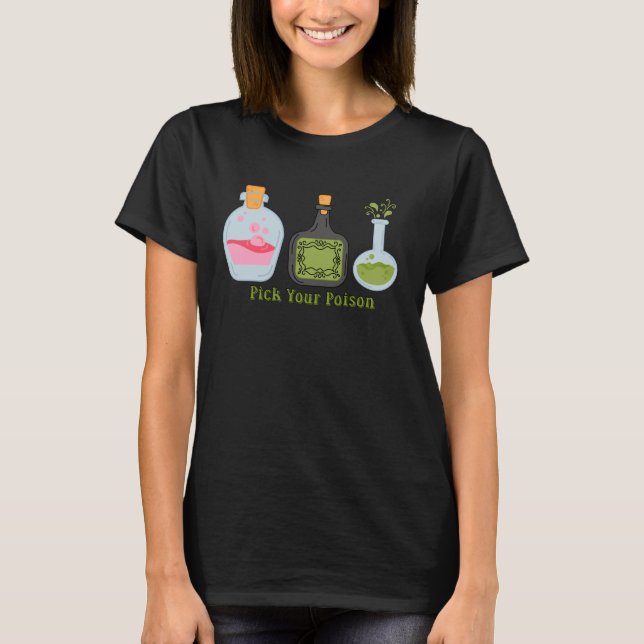 Plocka din giftspotion flaskor witches Brinner T Shirt (Framsida)