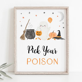 Plocka Din Poison Ghost Halloween Drinks-signatur Poster