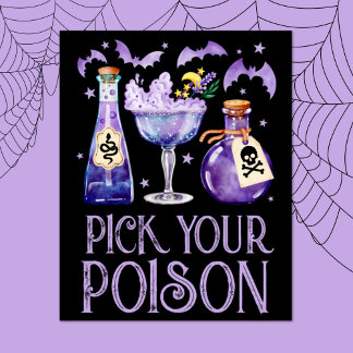 Plocka din Poison Halloween Cocktail Drinks Poster