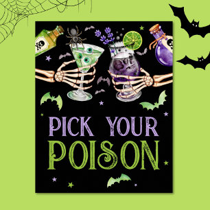 Plocka din position Halloween drar fördel Poster
