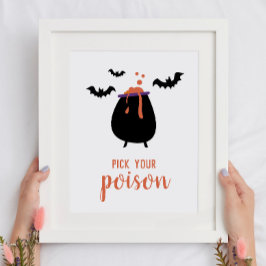 Plocka ditt gift. Cute Halloween fest-drycker Poster