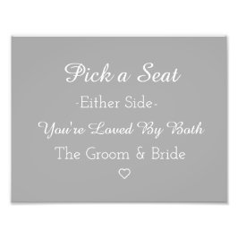 Plocka ett säte på båda sidor fototryck