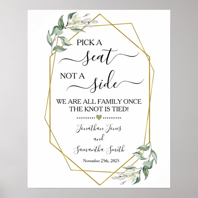 Plocka ett säte som inte är en minnesceremoni i br poster (Framsidan)