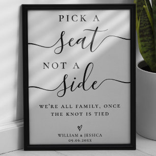Plocka ett säte som inte är ett säte i Side Bröllo Poster
