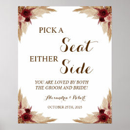 Plocka ett säte som inte Poster av Pampas Grass Br