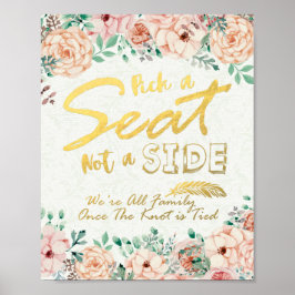 Plocka ett säte som inte Poster Bröllop vid sidBlo