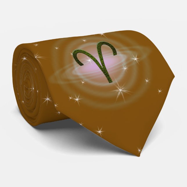 Plocka Färg Aries Zodiac Astrologisk signal Slips (Rullad)