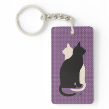 Plocka Färg Black White Cat Duo Yin Yang Stil