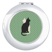 Plocka Färg Black White Cat Duo Yin Yang Stil