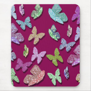 Plocka Färg Butterflies Surreal & Fluttering Musmatta