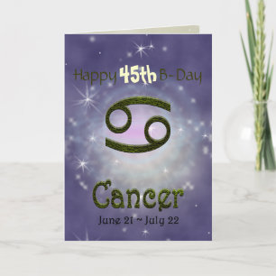 Plocka Färg Cancer Zodiac Astrologiskt tecken Kort