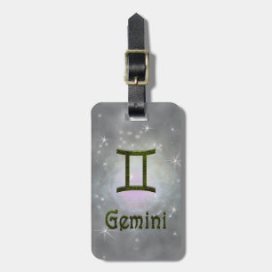 Plocka Färg Gemini Zodiac Astrologisk signal Bagagebricka