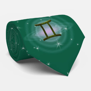 Plocka Färg Gemini Zodiac Astrologisk signal Slips