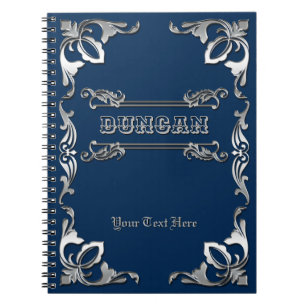 Plocka Färg Klassisk Bok täcker Silver-ornament Anteckningsbok