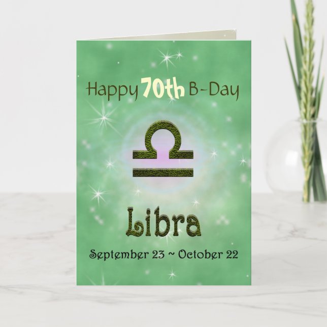 Plocka Färg Libra Zodiac Astrologisk signal Kort (Framsida)