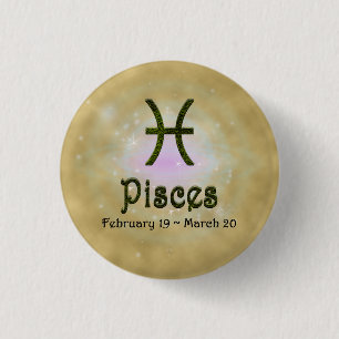 Plocka Färg Pisces Zodiac Astrologisk signal Knapp