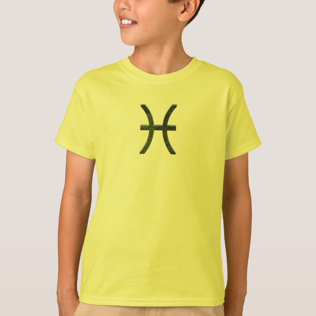 Plocka Färg Pisces Zodiac Astrologisk signal T Shirt (Framsida)