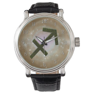 Plocka Färg Sagittarius Zodiac Astrologiskt tecken Armbandsur