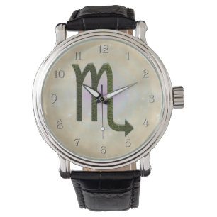 Plocka Färg Scorpio Zodiac Astrologisk signal Armbandsur