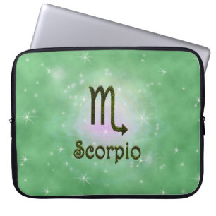 Plocka Färg Scorpio Zodiac Astrologisk signal Laptop Fodral